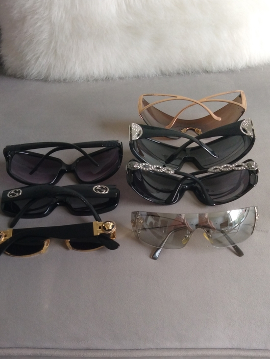 Gucci Accessories - Gucci And Versace Vintage Women's Black and Gold Sunglasses